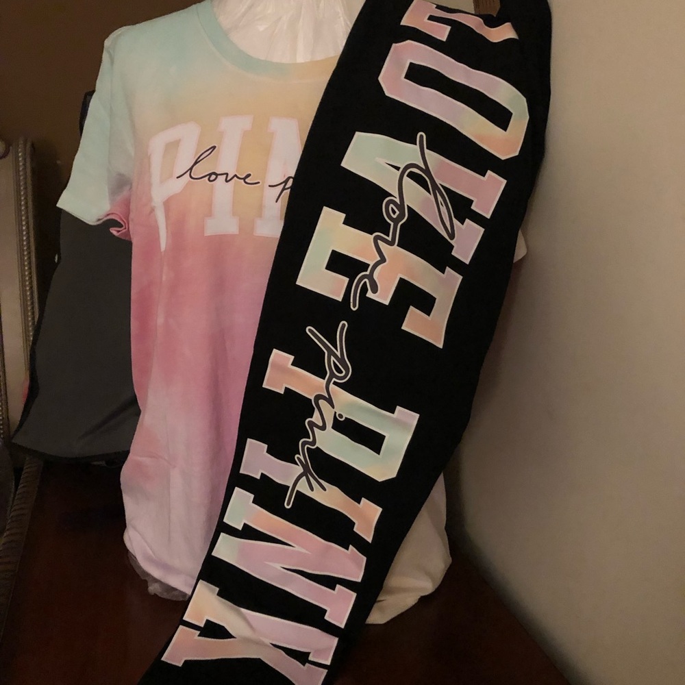 HOLD FOR SKALI VS Pink  tie dye shirt+ Leggings 2 Piece SET ❤️❤️❤️❤️